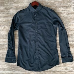 H&M Men’s Black Dress Button-Down